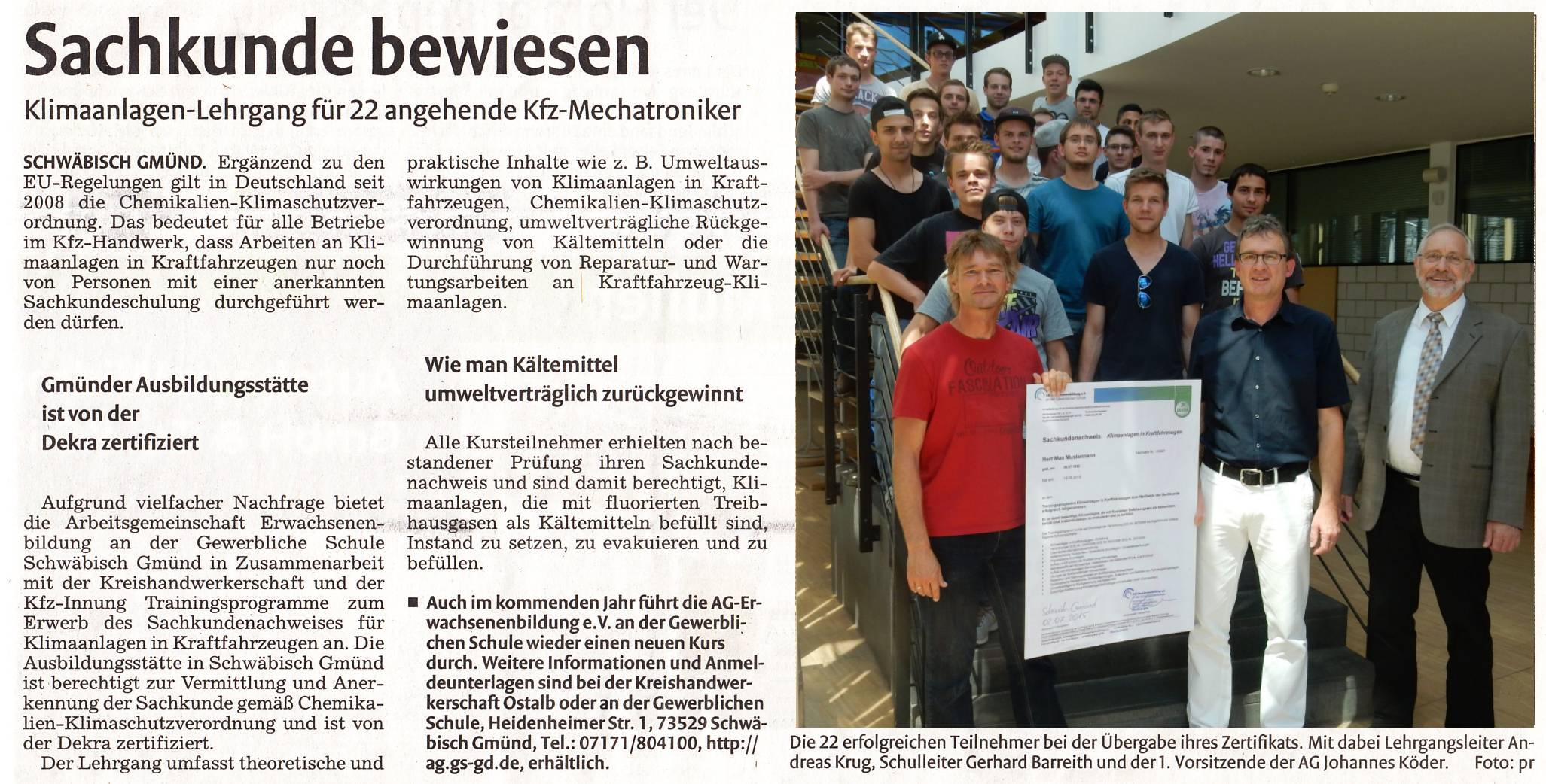 Remszeitung Klimaschein 2015
